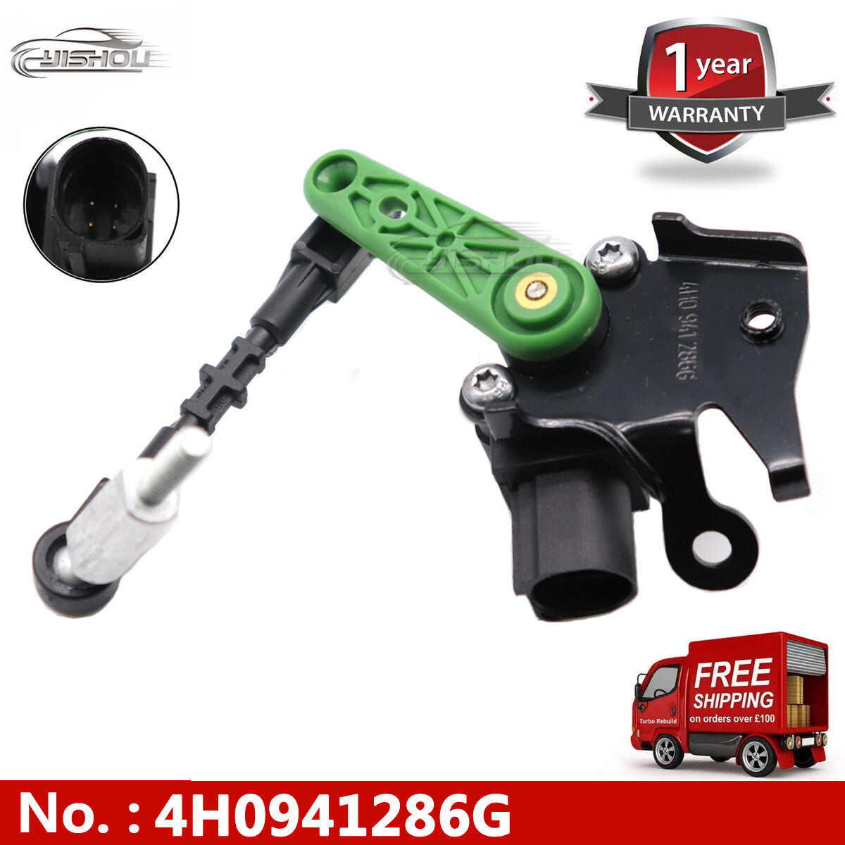 Right front passenger headlight level sensor 4H0941286G is suitable for Audi A6, for A8 , S6, S7, S8