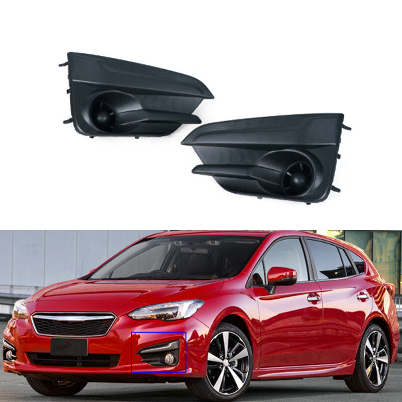 1. Dual fog light covers, fog light trim, and grille for Subaru Impreza 2017-2018