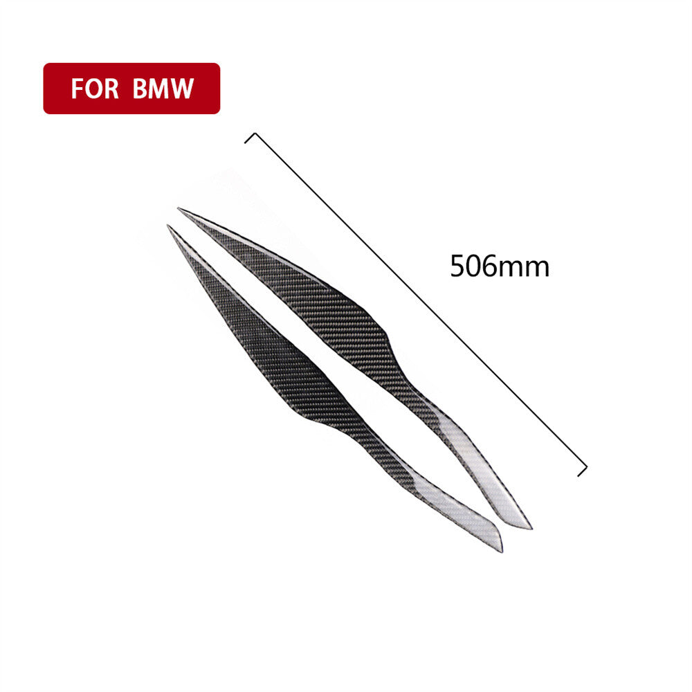 2¡ÁCarbon Fiber Headlight Eyelids Eyebrow Trim for BMW 3 Series E90 E92 2005-2008