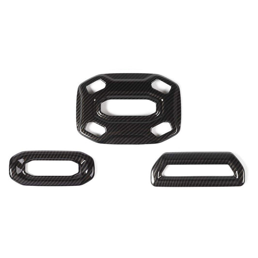 Carbon Fiber Roof Reading Lamp Light Decor Trim for Jeep for Wrangler JL 2018-2023