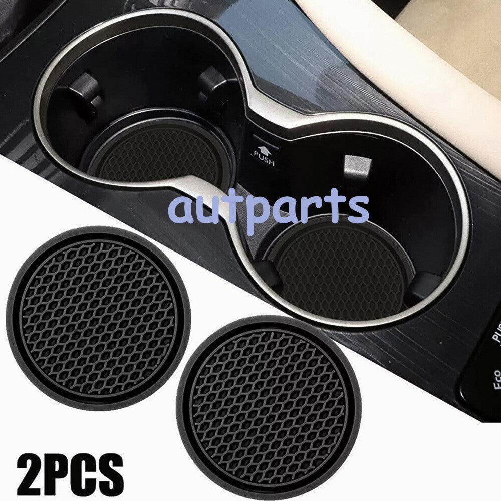 2¡ÁUniversal Black Car Cup Holder Anti-Slip Insert Coaster Interior Accessories
