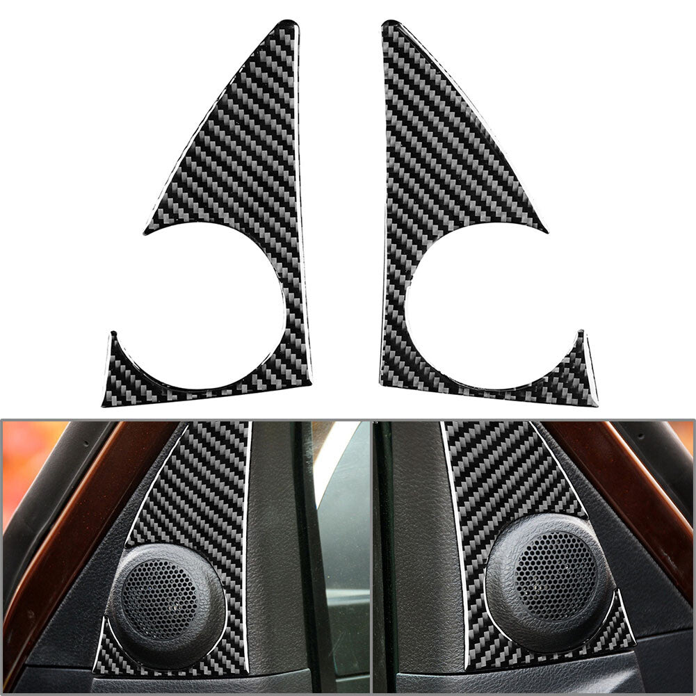 A Pillar Loudspeaker Panel Trim for Toyota Tundra 2014-2021 Carbon Fiber Black