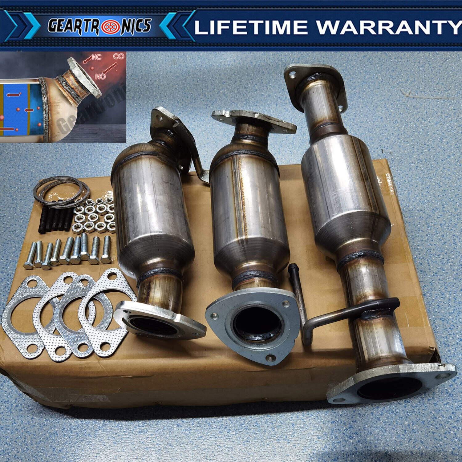 3x Catalytic Converter Exhaust for Buick Enclave 3.6L 6 Cylinder 2008-2017 US