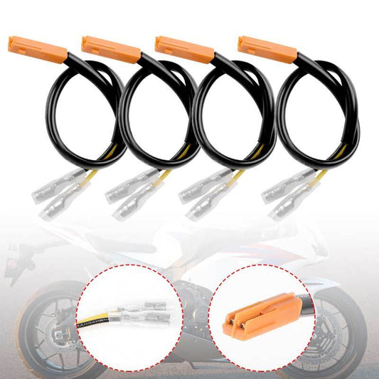 4X Turn Signal Adapter Plugs Connector Wire Cable for Honda CBR1000RR 2004-2012