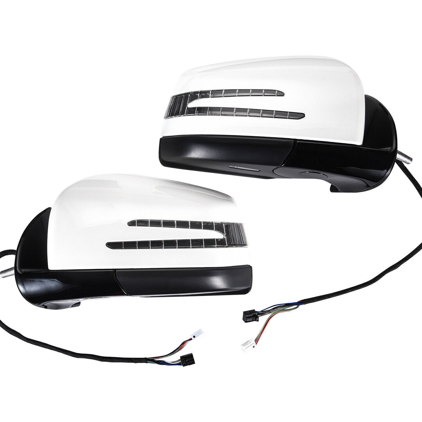 Pair Side Door Mirror White Fit for Mercedes-Benz M GL class ML63 ML350 2005-11