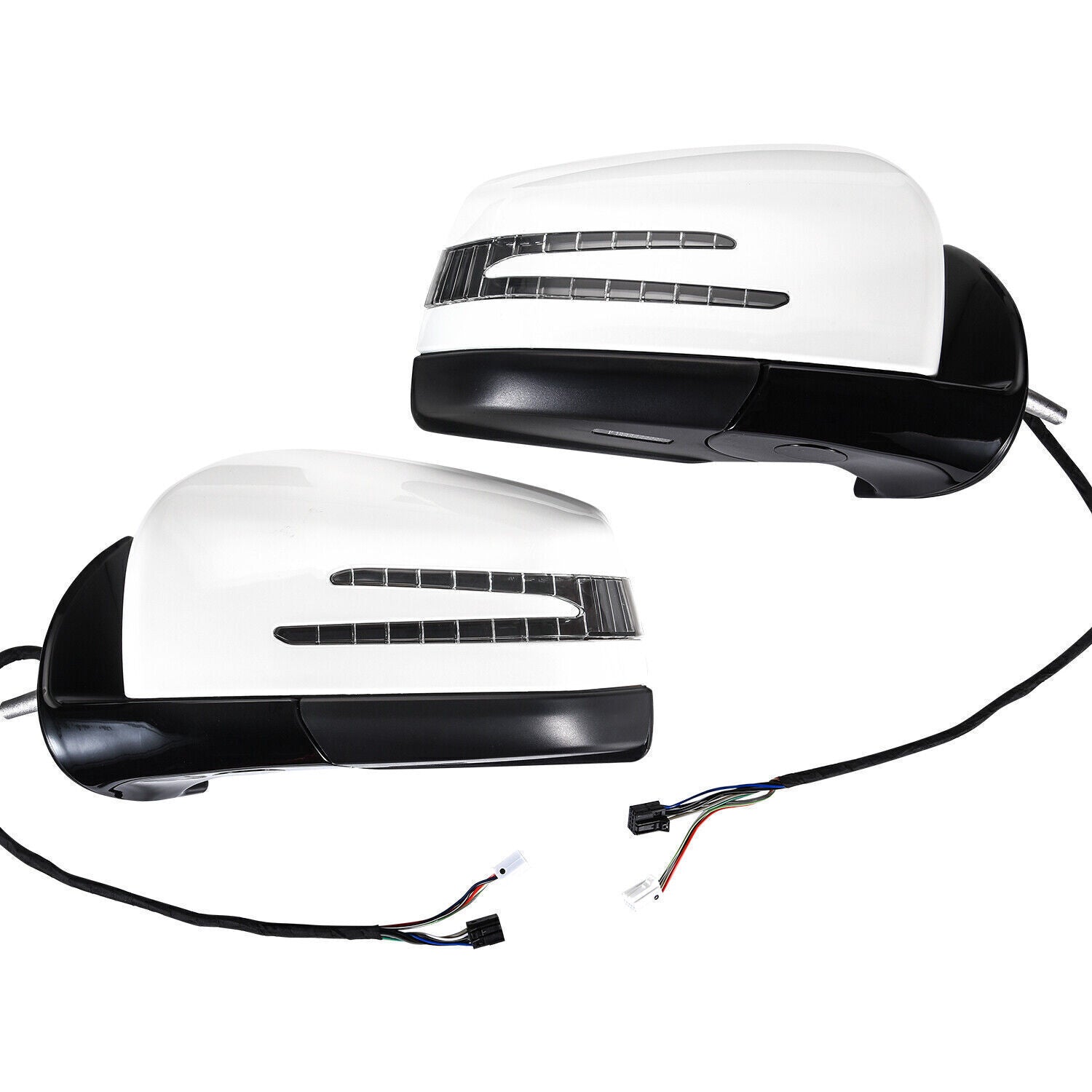 Pair Side Door Mirror White Fit for Mercedes-Benz M GL class ML63 ML350 2005-11