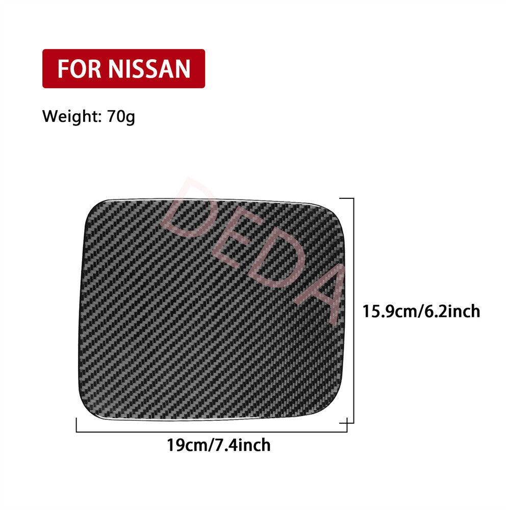 Carbon Fiber Fuel Filler Tank Cover Door Gas Cap for Nissan Altima Teana 2013-18