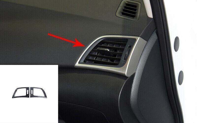 Black Steel LR AC Air Outlet Vent Frame Cover Trim 2X for Nissan Sentra 2013-19