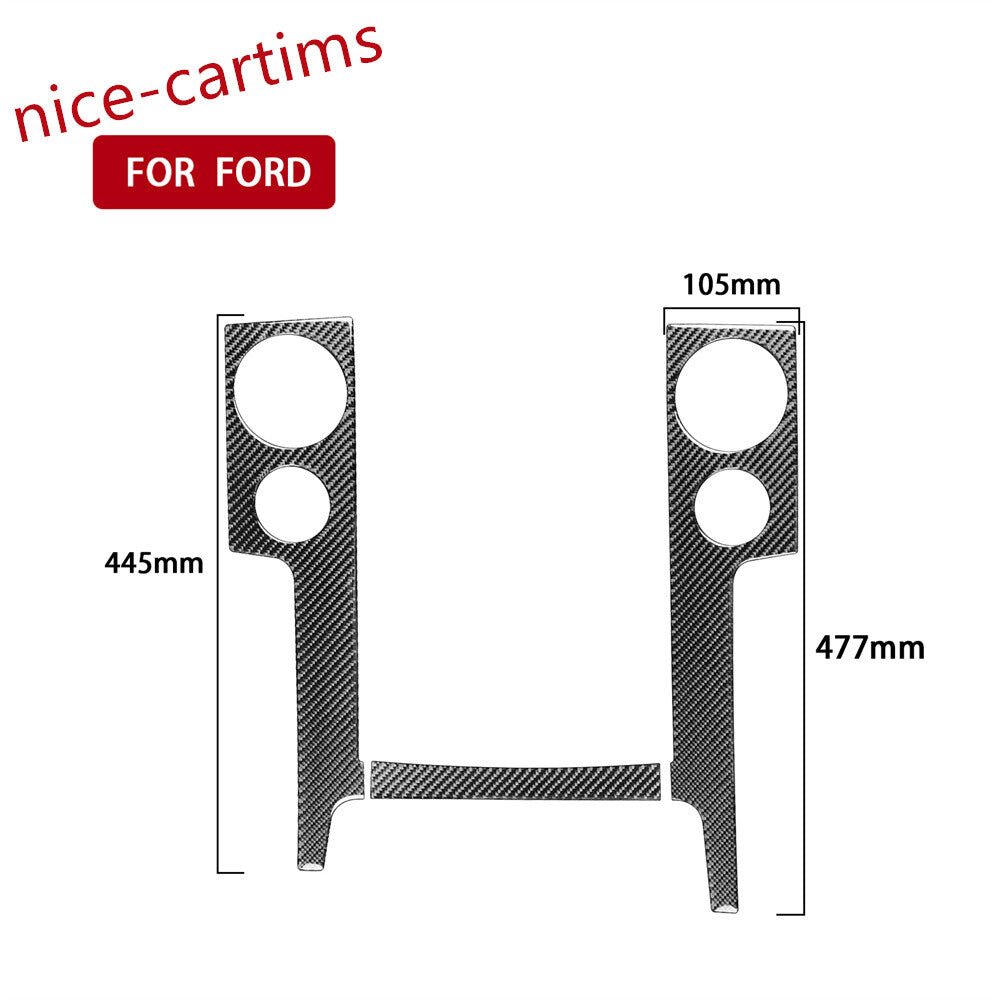 Carbon Fiber Central Control Side Air Vent Panel Trim for Ford F-150 FX4 2004-08