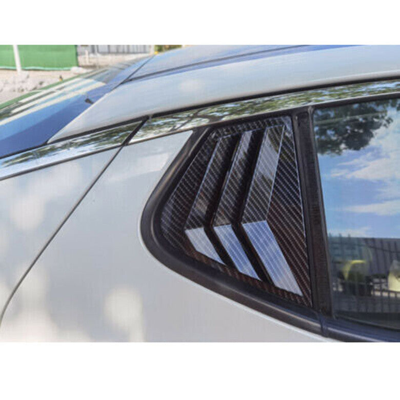for Kia Optima 2011-2015 Carbon Fiber Side Vent Window Scoop Louver Cap Trim 2x