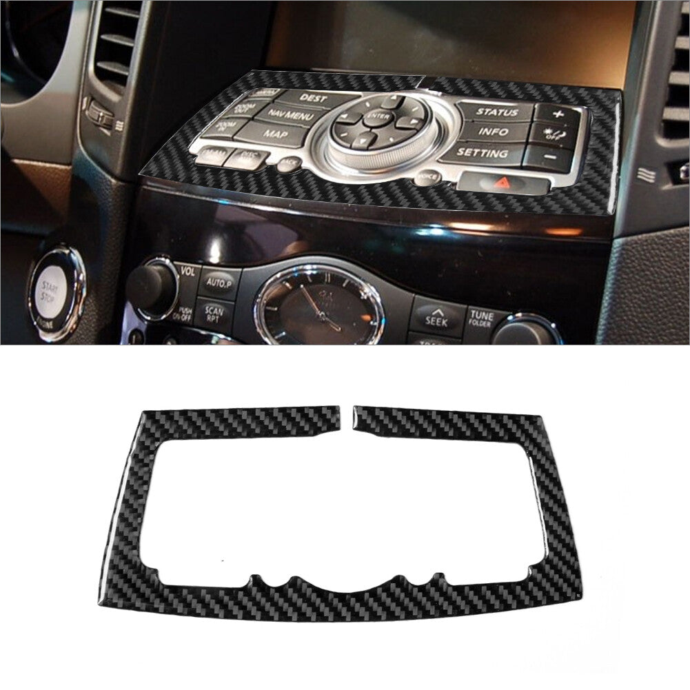 Carbon Fiber Navigation Console Cover Trim for Infiniti FX 2009-13/QX70 2014-17