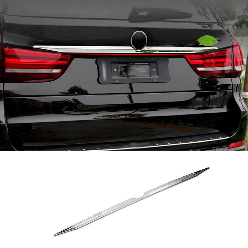 For 2014-18 for BMW X5 F15 Silver Steel Rear Tailgate Trunk Lid Strip Cover Trim 1X