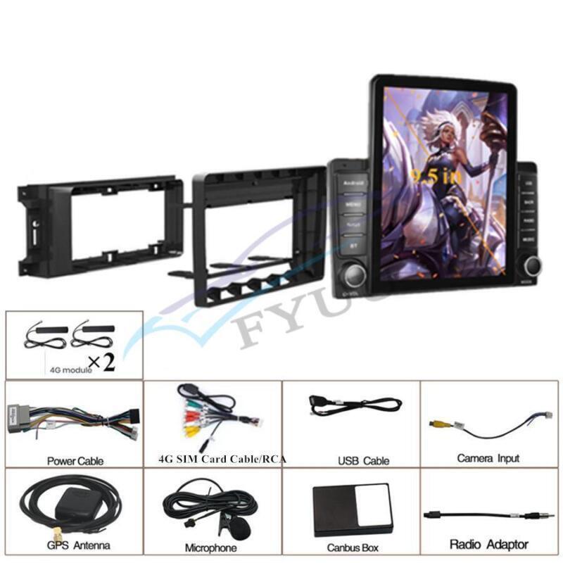 Car 9.5 4+64G Vertical Stereo Radio GPS FM for Jeep for Wrangler Liberty for Dodge for Ram