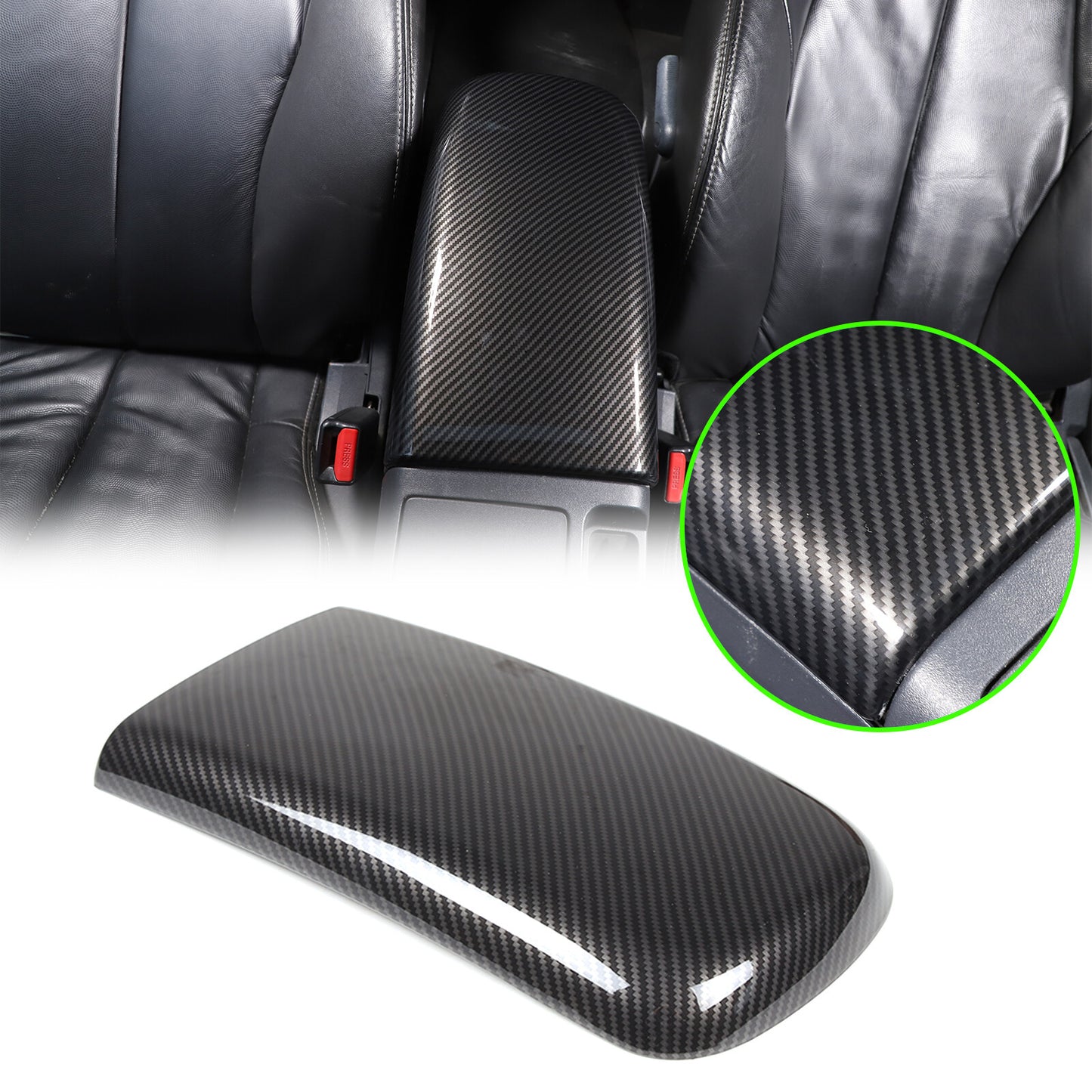 ABS Carcon fiber interior door handle frame trim cover for Toyota Tacoma 2016 - 2022