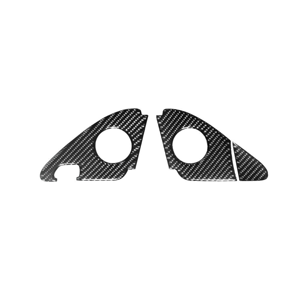 3Pcs Side Door Horn Trim Cover Decoration Carbon Fiber for Audi Q5 2009-2017