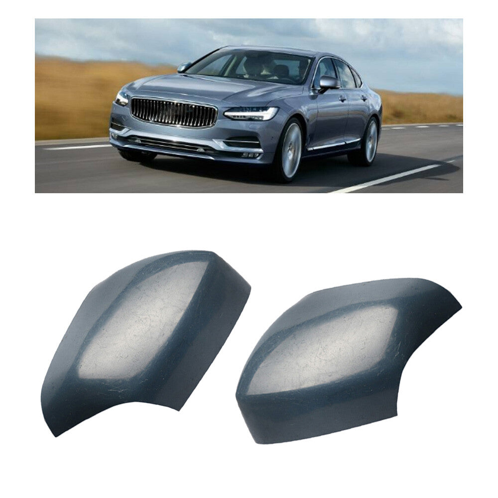 2Pcs Door Rear View Wing Mirror Cover Cap Trim for Volvo XC60 2010-2013 LHRH
