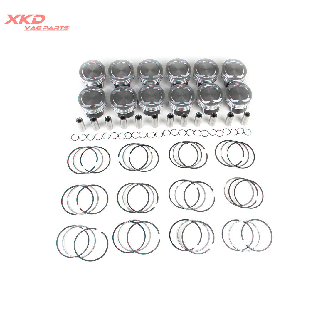 Piston and ring assembly suitable for Volkswagen Phaeton 2003-2005 6.0L BAP 07C107065DA