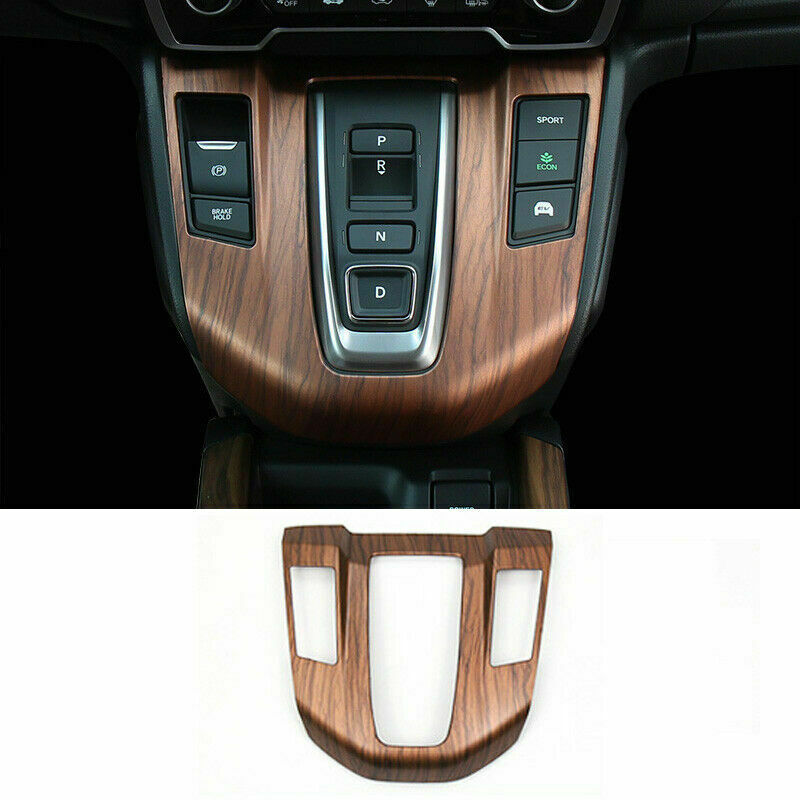for Honda CR-V Hybrid 2017-2022 Wood Grain Central Console Gear Shift Panel Trim