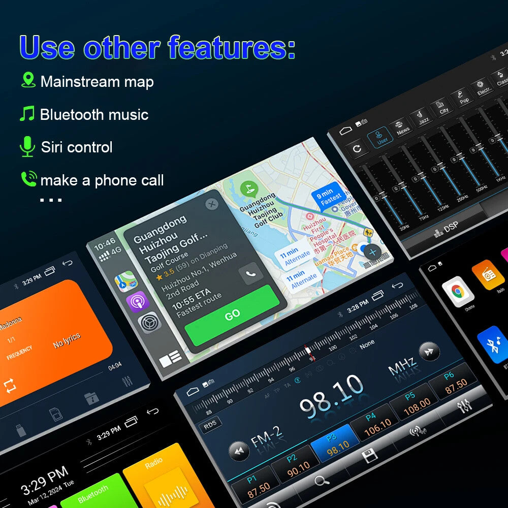 Carplay Car Radio for Fiat Panda 2013-20 Stereo Multimedia Video Player GPS Navi