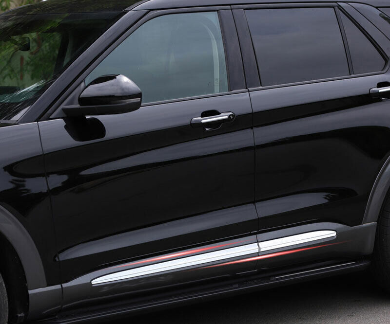 For 2020-2023 for Ford Explorer Chrome ABS Body Side Door Molding Protect Cover Trim