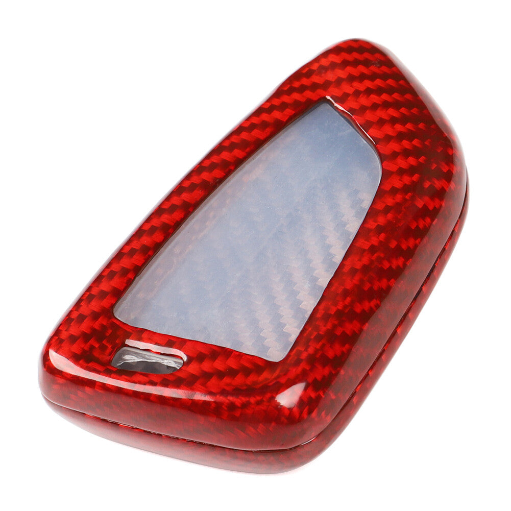 Carbon Fiber Remote Car Key Fob Cover Shell Red Fit for BMW 1 2 3 4 5 6 7 8 Series