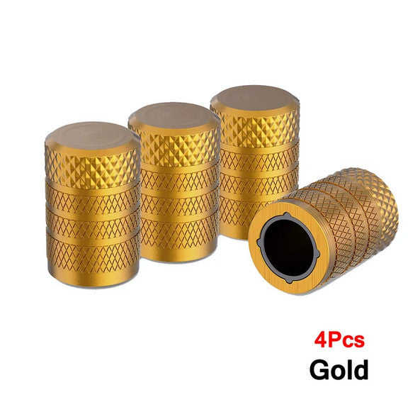 4-piece car tire valve cover rod air dust cover, dustproof and rustproof, red, suitable for Toyota .