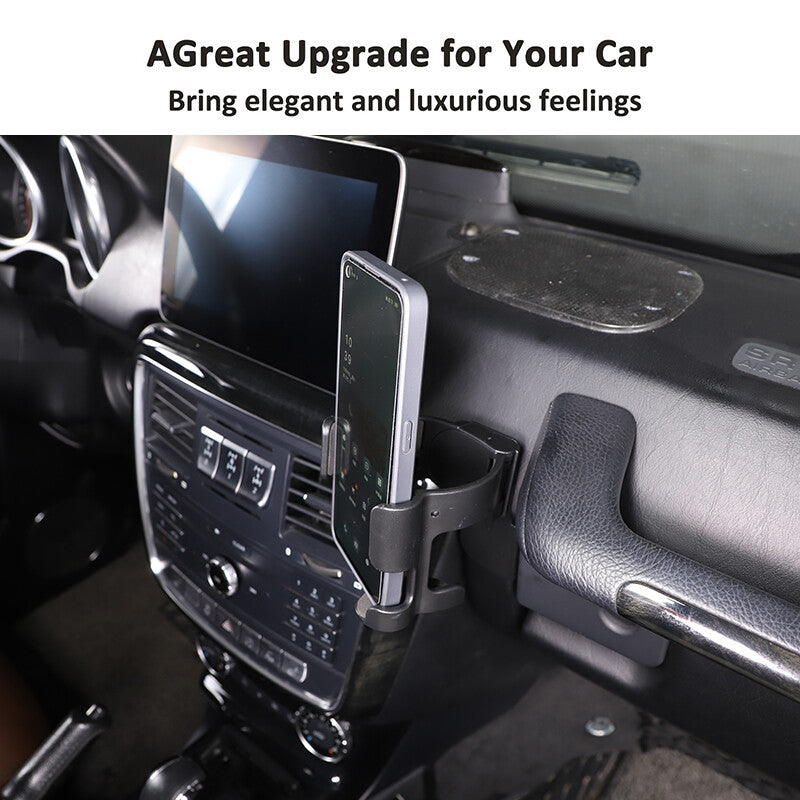 Matte black ABS armrest box decorative protective cover for Toyota Sequoia 22-23