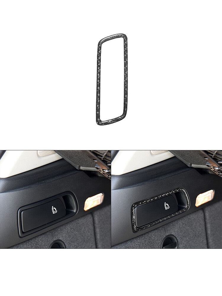 for Seat Button Frame Trim Cover Decor Carbon Fiber for Audi Q5 2009-2017