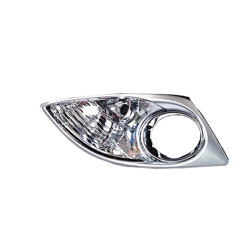 A pair of front bumper fog light protectors without bulbs for Mazda CX-7 (2009, 2010, 2011).