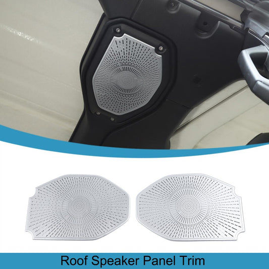 Silver Roof Speaker Panel Cover Trim for Jeep for Wrangler JL Gladiator JT 2018-2023