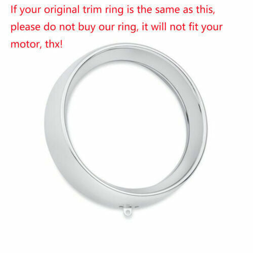 Chrome 7 Headlight Trim Ring Visor Bezel for Harley Street Electra Glide 08-13