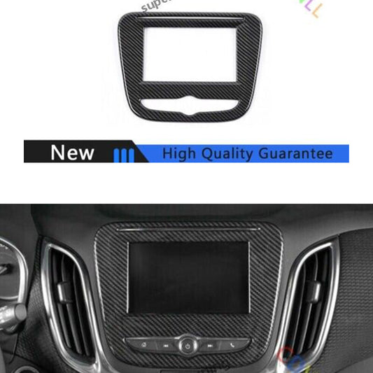 for Chevrolet Equinox 18-2021 Carbon Fiber Central Console Navigation Frame Trim