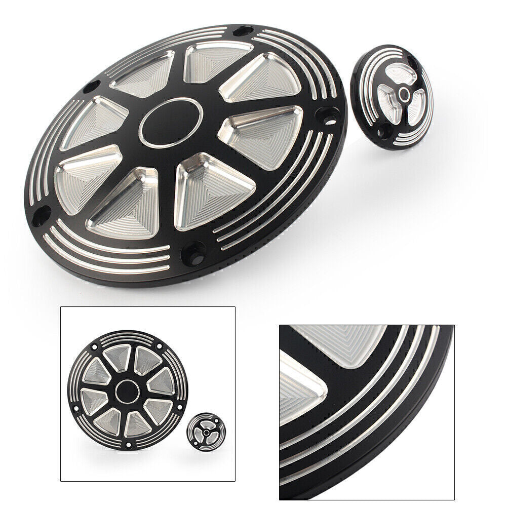 2x Derby Timing Timer Cover Fit for Harley Electra Glide Road King FLHR 2014-2018