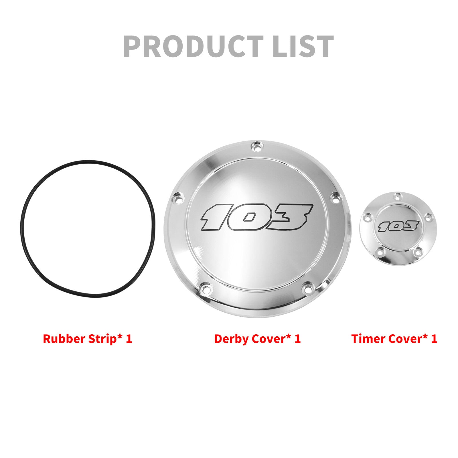 Chrome 103 Derby Timing Timer Cover for Harley Touring Road Electra Glide 99-15