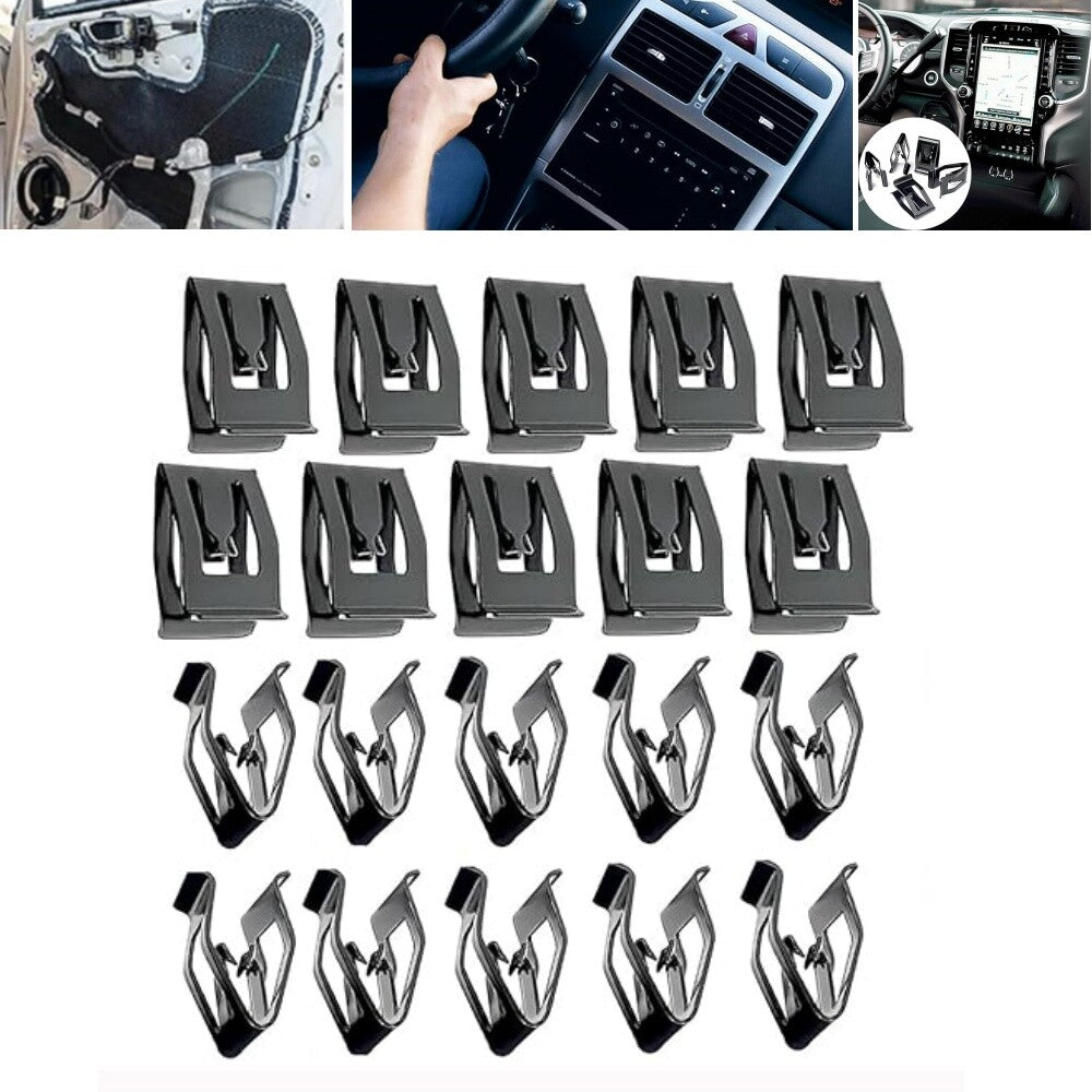 50PCS Car Dashboard Retainer Metal Front Console Fastener Dash Panel Trim Clip