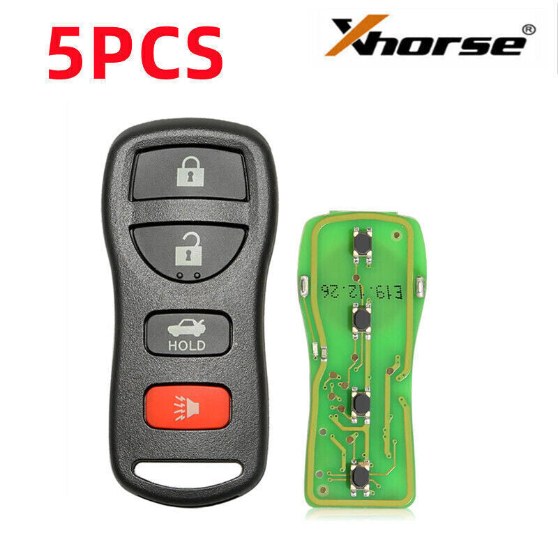 5Pcs Universal Wire Remote Key for Nissan Separate 4 Buttons XKNI00EN HK