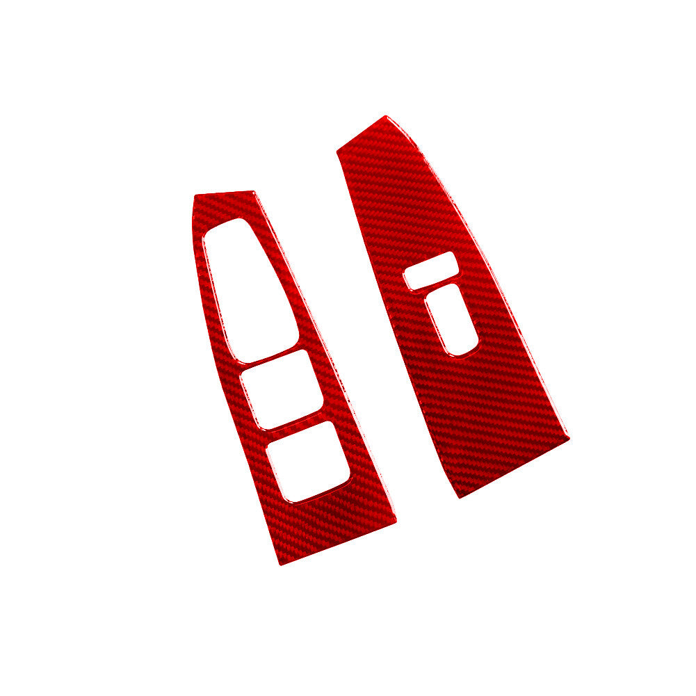 Red Carbon Fiber Front Door Control With Folding Trim Cover for KIA Sedona 15-16