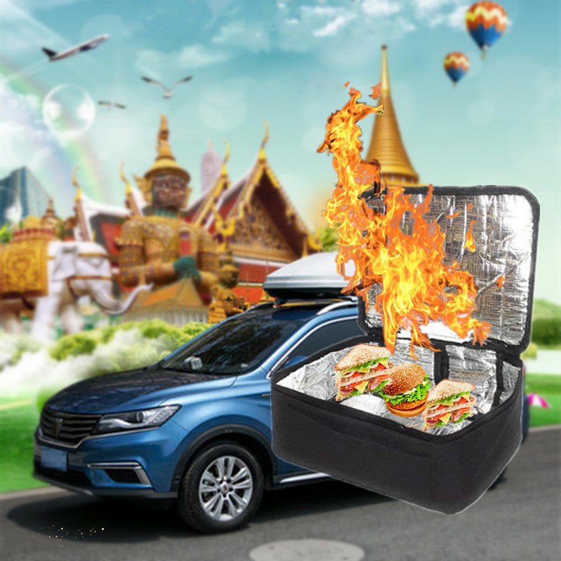 Car Lunch Insulation Boxes Portable Lunch Oven Bag Instant Food Heater Warmer