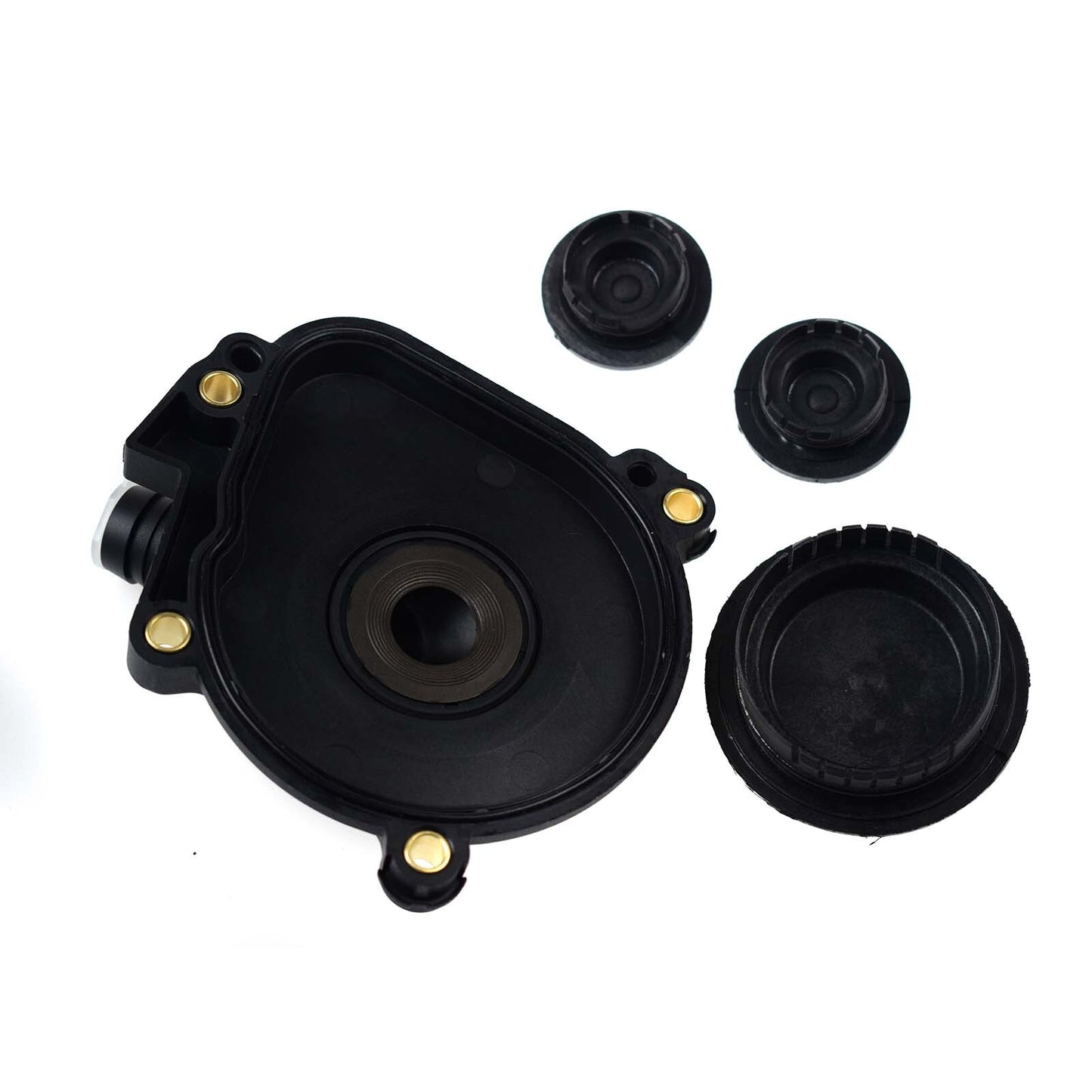 Pack of 4 Engine Oil Separator Cover  Camshaft Cap Set Black for Mercedes-Benz