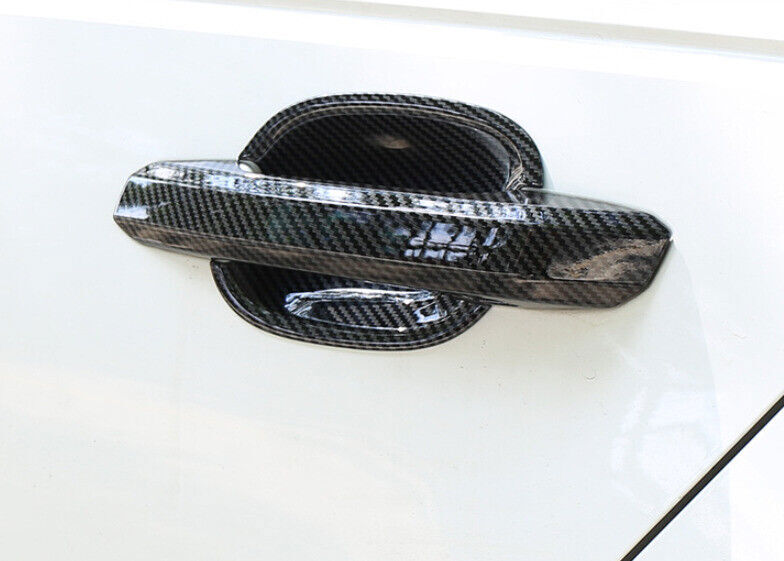 for Audi 2017-24 A4 A5 ABS Carbon Fiber Side Door Handle Bowl Molding Cover Trim