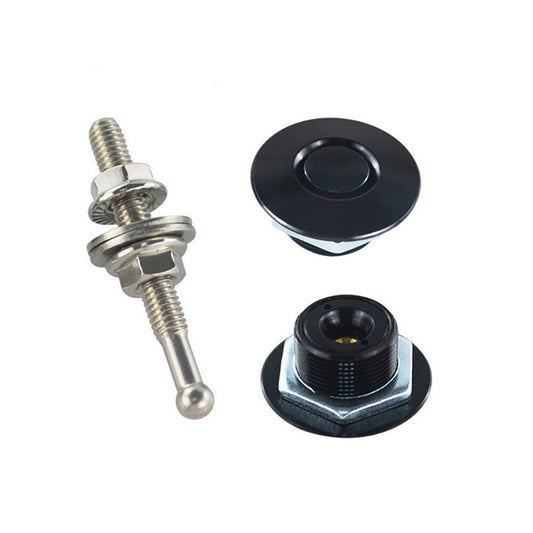 2Pcs Push Button Quick Release Hood Pins Bonnet Lock Clip Latch Bumper Universal