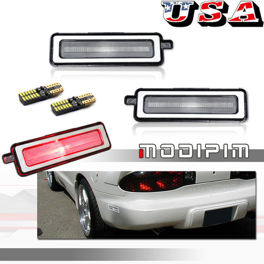 Transparent rear marker light with red LEDs suitable for 82-92 for Pontiac Trans Am Firebird