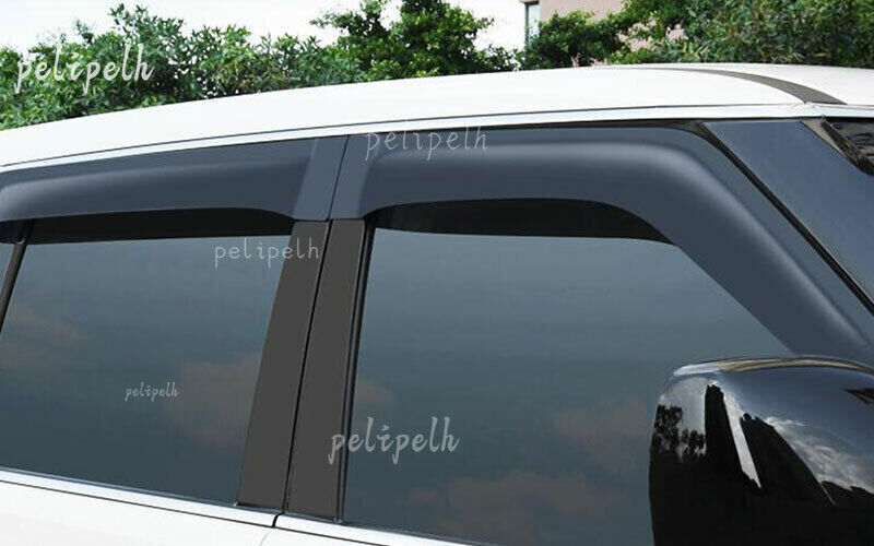 for Nissan Armada Patrol 2017-2024 Black Matte Side Window Visor Sun Rain Shield