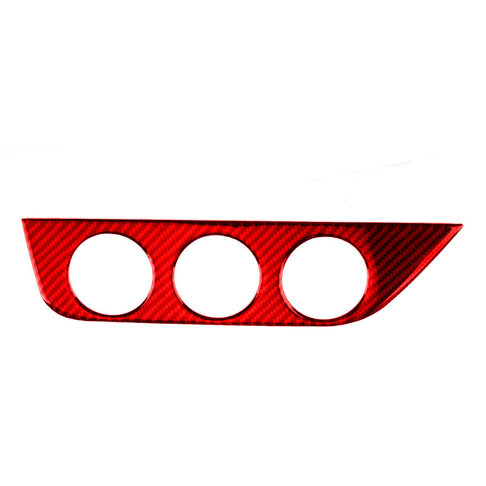 Red Carbon Fiber Air Conditioner Switch Panel Trim for Toyota for Corolla 2014-18 B