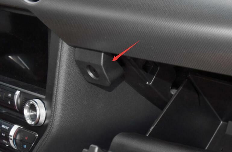 for Ford for Mustang 2015-22 Red Carbon Fiber for Co -Pilot Glove Boxes Handle Cover Trim