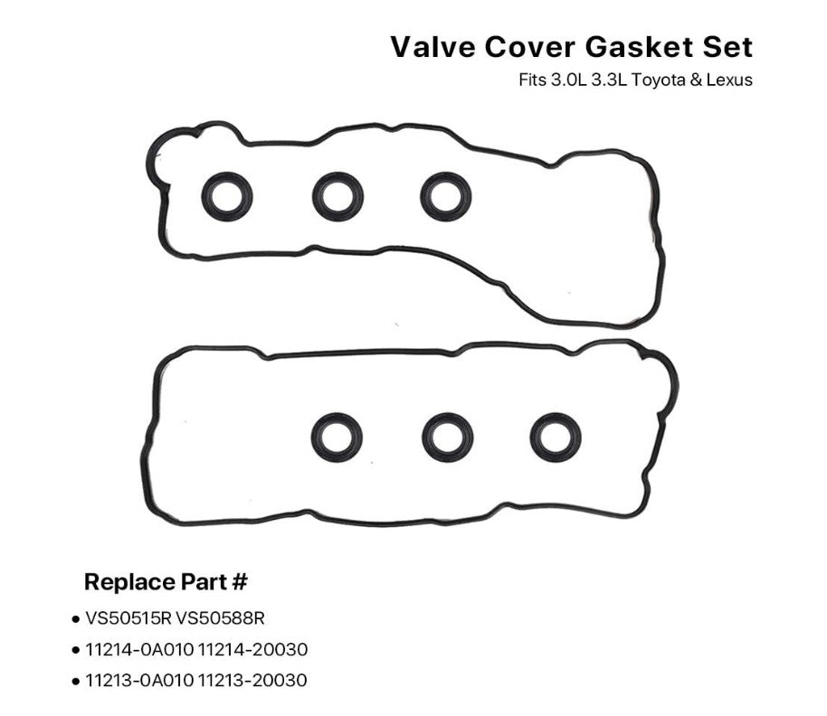 For 99-10 for Lexus for Toyota for Camry Solara 3.0L 3.3L 1MZFE 3MZFE Valve Cover gasket Set