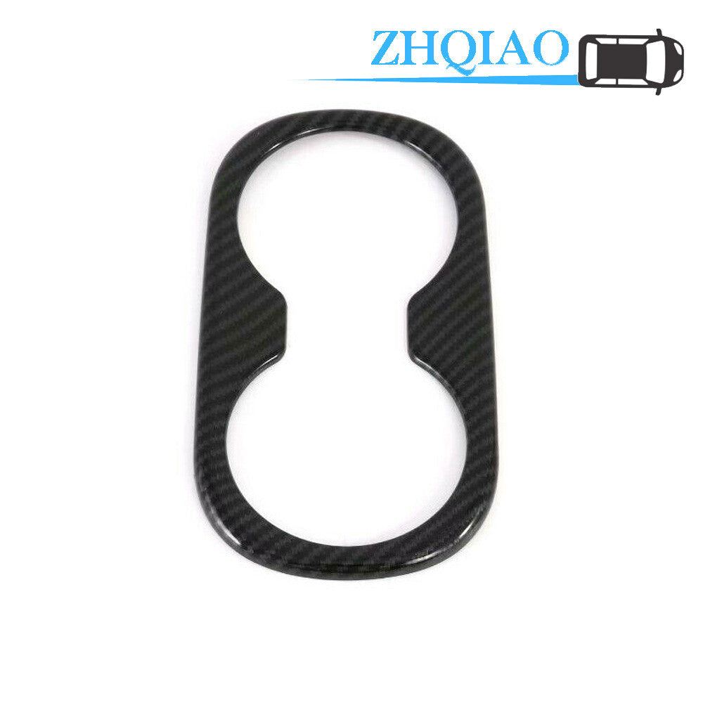 ABS Carbon Fiber Rear Row Water Holder Cup Cover Trim Fit for Toyota Prius 2017-2020