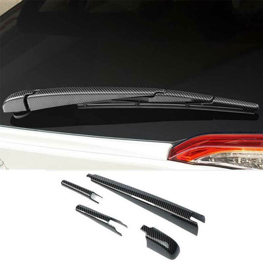 for Toyota C-HR 2018-2022 Carbon Fiber Tailgate Rear Window Wipers Cover Trim 4P