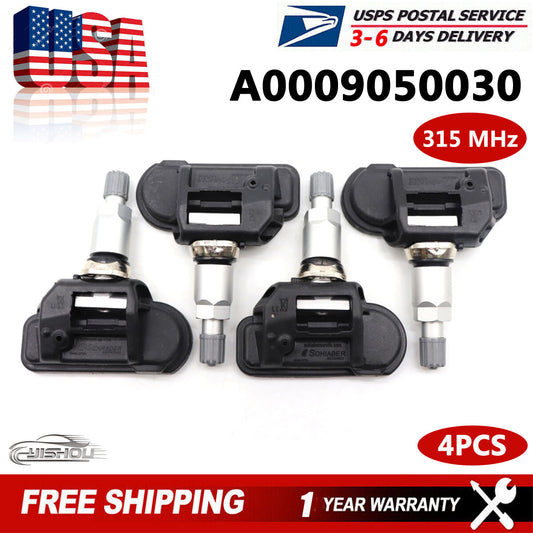 4X A0009050030 Tire Pressure Monitoring TPMS Sensor for Mercedes-Benz C300 C350