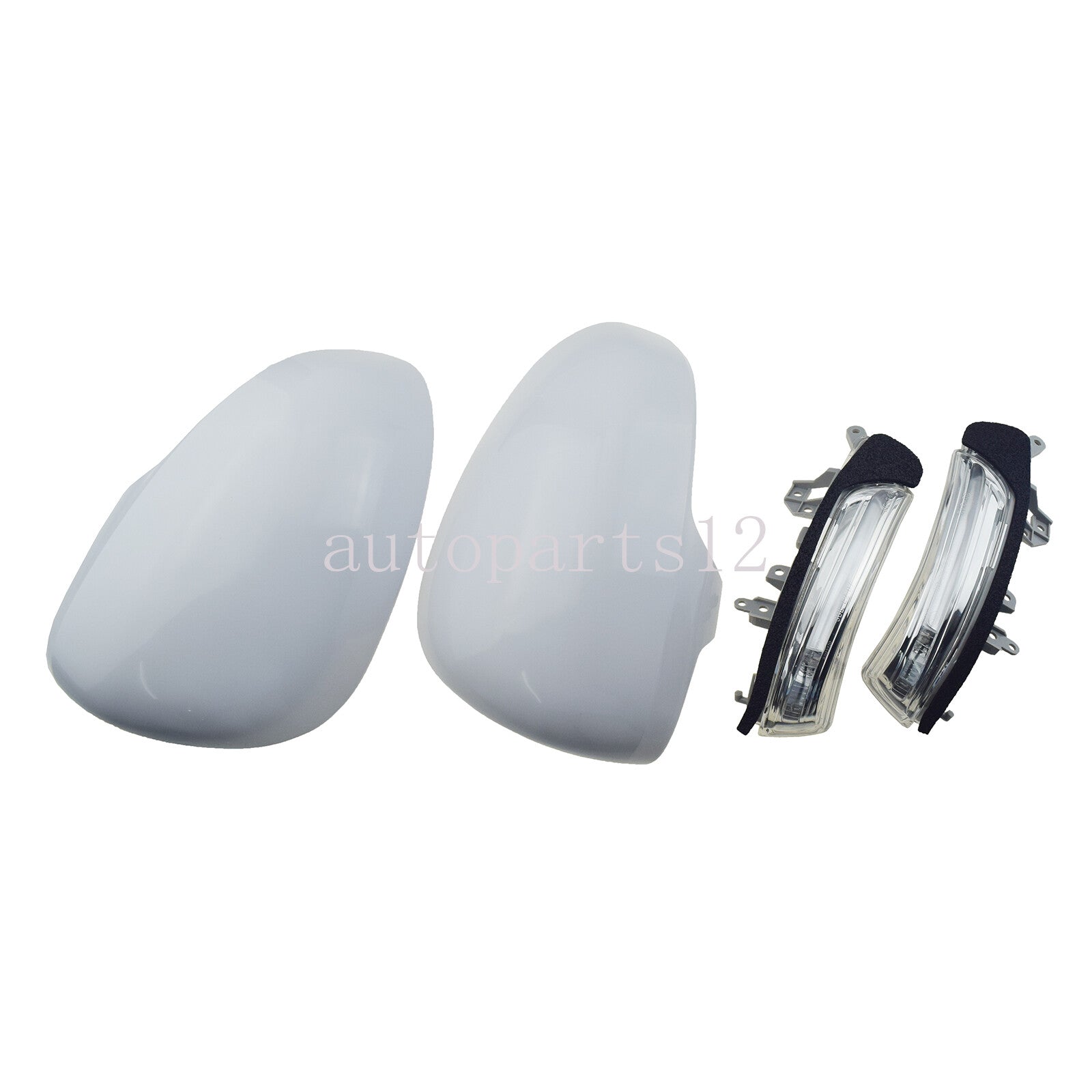 Left and right side mirror covers and turn signal light kit for Toyota Prius for Scion iQ